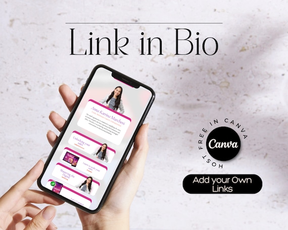Canva Link in Bio Template: Modern Landing Page (Digital Download)