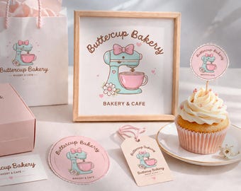 Bäckerei Logo Vorlage: Bearbeitbares DIY Design (Instant Download)