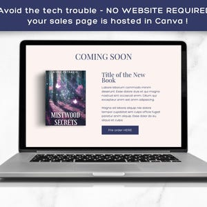 Canva Website Template, Book Sales Page, Online Course Landing Page image 6