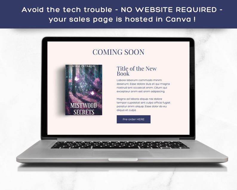 Canva Website Template, Book Sales Page, Online Course Landing Page image 6