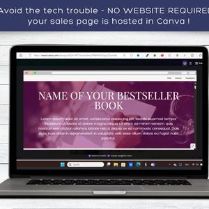 Canva Website Template, Book Sales Page, Online Course Landing Page image 8