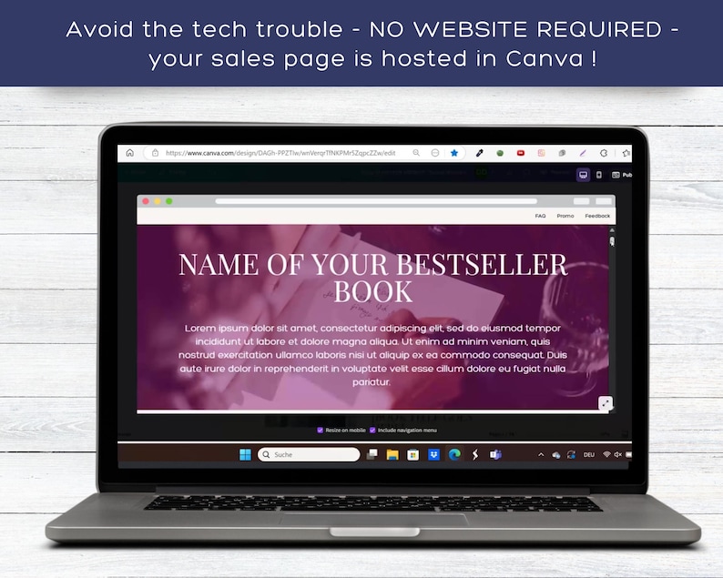 Canva Website Template, Book Sales Page, Online Course Landing Page image 8