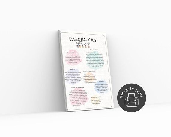 エッセンシャルオイルの安全ガイド：印刷可能な参照シート（PDF