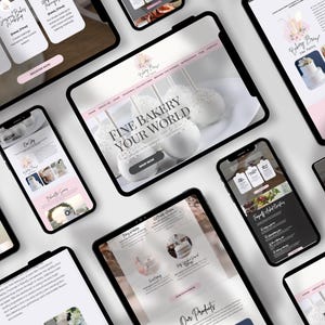 Cake Shop website, Bakery Website template, Canva website template , Bakery shop , bakery website, Canva templates for business