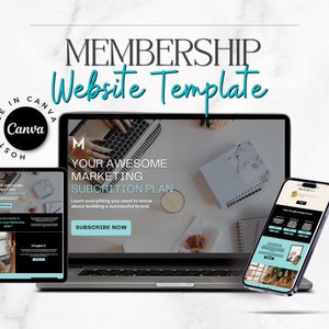 会員制ウェブサイトテンプレート：コース作成ツールCanvaサイト（デジタルダウンロード）