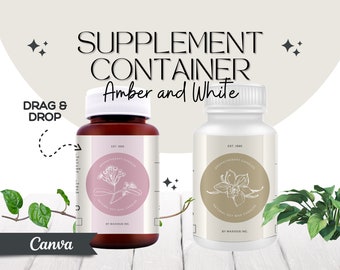 Bottle Label Mockup: Product Container Canva Template (Canva Editable)