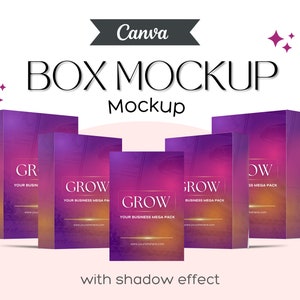 CANVA BOX-mockup, Canva-sjabloon, Box Mockup, Software Mockup, Canva-sjabloon, Software Box, 3D Box, Productmockup, productomslag