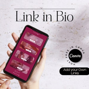 Sales Funnel Link in Bio, Canva Link in Bio Template, Landing Page, Instagram Canva Template, Link in Bio Template