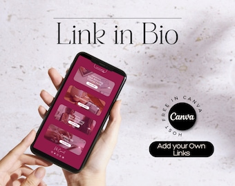 Canva Link in Bio Template: Instagram Landing Page (Digital Download)
