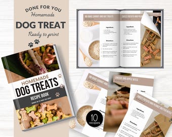 Rezeptbuch für selbstgemachte Hundeleckerlis – druckfertig (Canva-Vorlage)