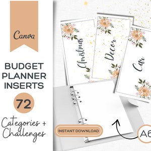 Cash Envelopes, Cash Stuffing, Cash Stuffing Binder, A6 , Budget Binder Envelope Insert, Budget Planner