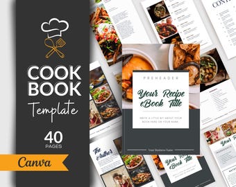 Family Recipe Book Template for Canva: Keepsake Cookbook (Digital Download)