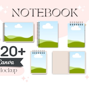 Spiral Notebook Mockup: Canva Template (Digital Download)