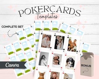 Canva Poker Cards Template | Editable Card Deck Design (Digital Download)