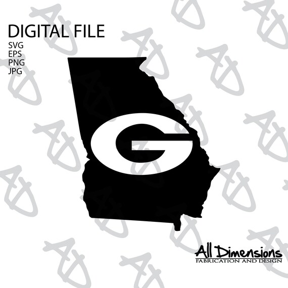 Georgia G Logo Football SVG Cut File Car Decal Shirt Vinyl | Etsy