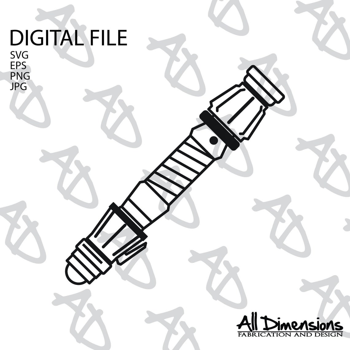 Rey Lightsaber Clip Art Logo Star Wars SVG Cut File Car Etsy