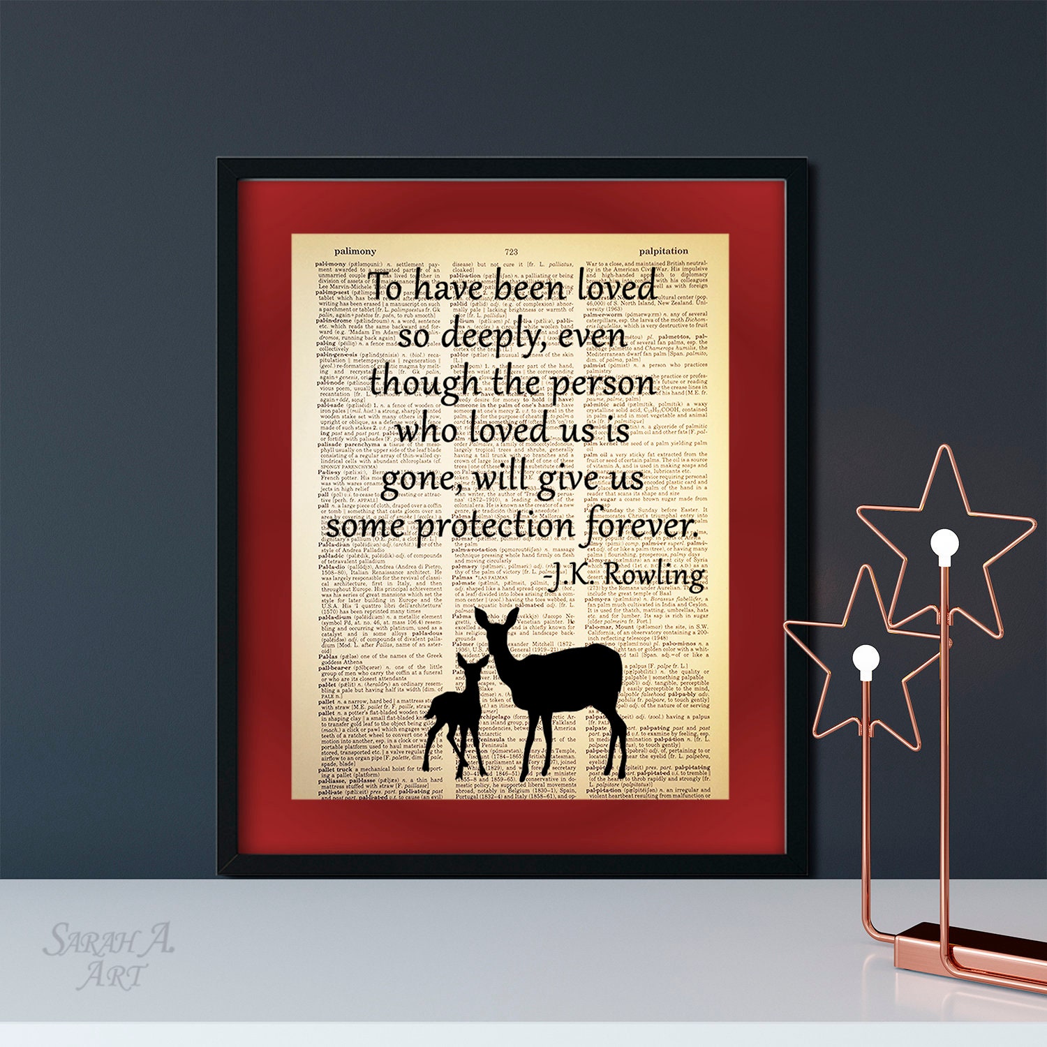 To have been loved Harry Potter Dictionary Art Print Book Etsy