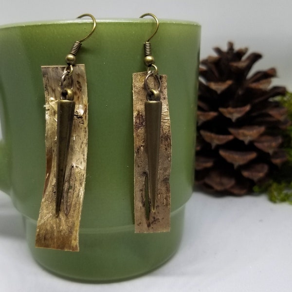 Woodland Earrings ~ Birch Bark Jewelry ~ Bark Earrings ~ Forest Jewelry ~ Birch Bark ~ Natural Earrings ~ Hippie Earrings ~ Boho Jewelry