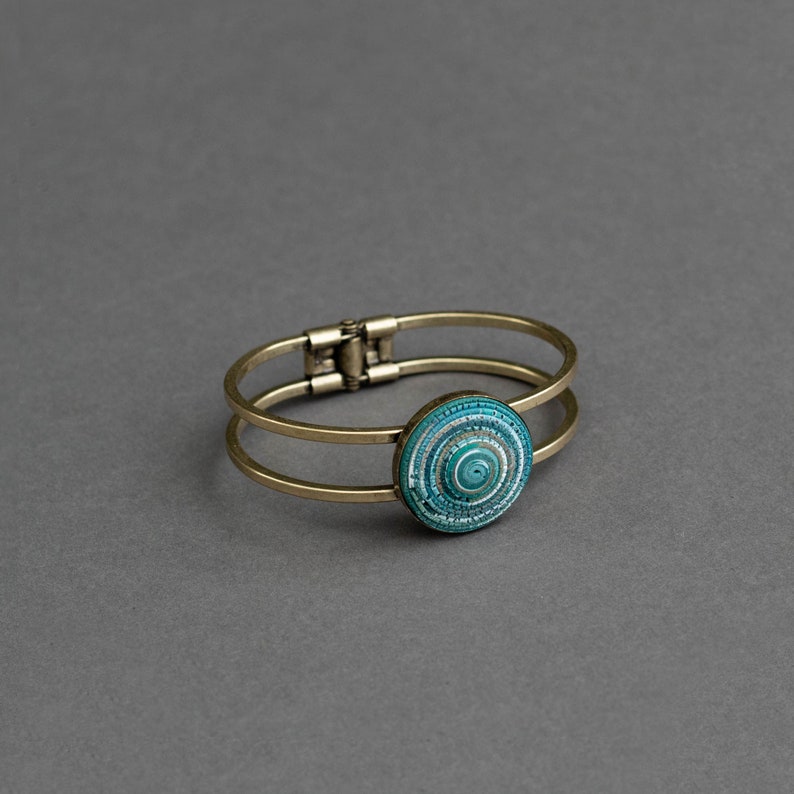 Minimalist modern bracelet Contemporary Bangle bracelet Boho bangles Polymer clay jewelry Eva Andre Design