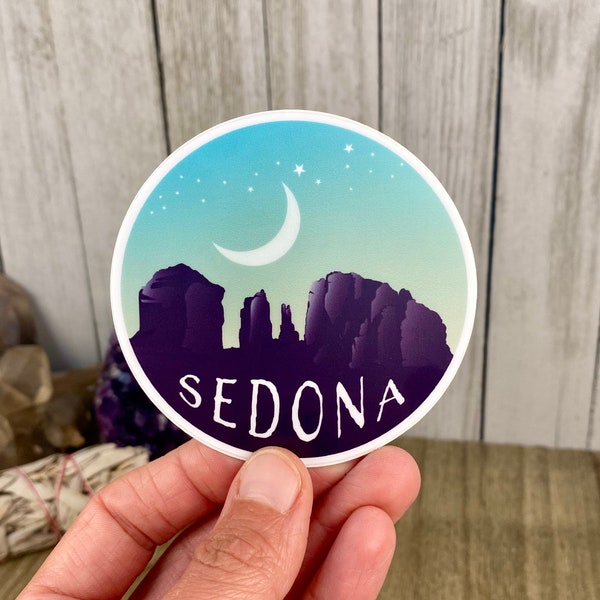 3” Sedona Arizona Cathedral Rock Waterproof Decal Sticker, Red Rock State Park, Coconino National Forest