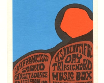 It&#39;s A Beautiful Day Moby Grape Youngbloods Charlatans Tripsichord Music Box 1967 Seattle San Francisco Sound Handbill
