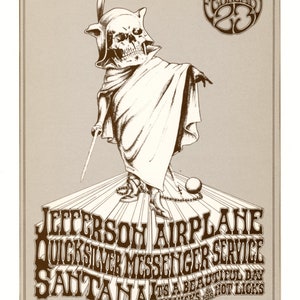 Jefferson Avión Santana 1970 Winterland Bill Graham BG222 Postal