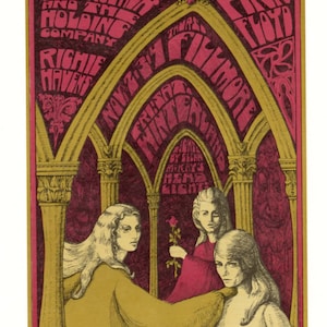 Pink Floyd Big Brother and the Holling Company 1967 Fillmore Theater Bill Graham BG91 Postkarte Bonnie MacLean