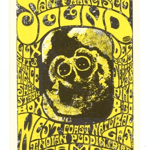 West Coast Natural Gas Indian Pudding & Pipe 1967 Seattle San Francisco Sound Handbill