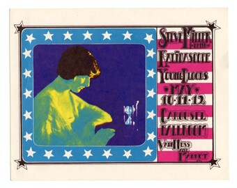 Steve Miller YoungBloods Kaledoscope 1968 May 10 San Francisco Carousel Ballroom Handbill Alton Kelley