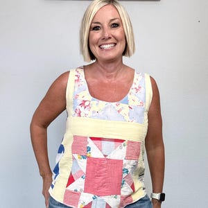 The Jessica  Vintage Quilt Tank (S/M)