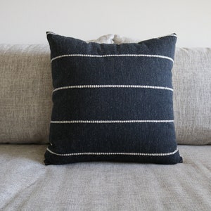 26 - Gray stripe pillow cover - 19&quot; x 19&quot;