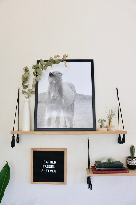 Leather Tassel Hanging Shelf Image 0