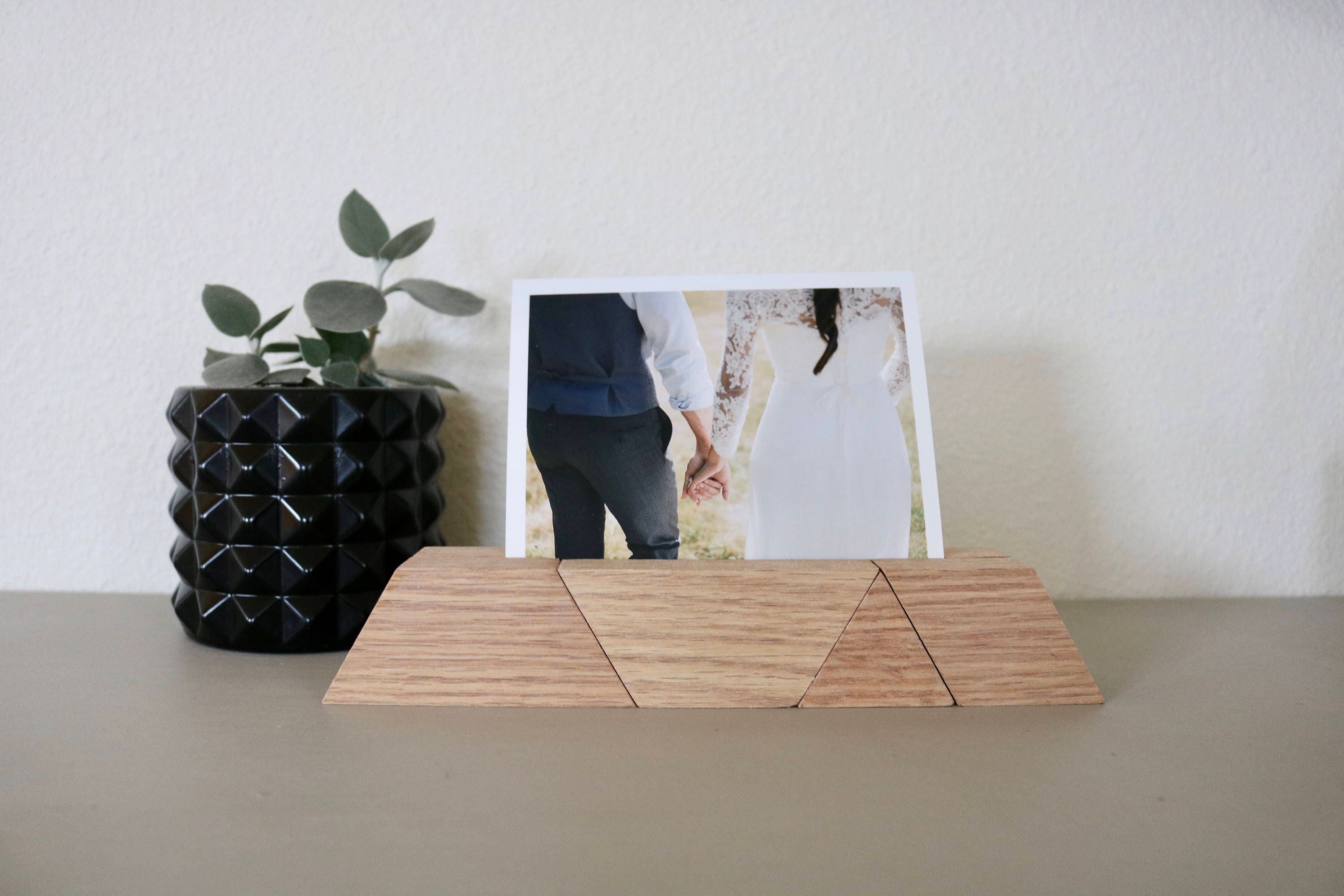 Blocs Photo Géométriques en Chêne - Ensemble de Forme Complet