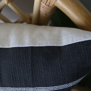 17 Gray stripe pillow cover 15 x 25 image 3