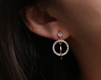 Orecchini a cerchio in argento Sterling placcato oro rosa con