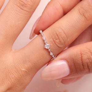 Kubik Zirkonia Stapelring: 18k Gold Plated CZ Kristall
