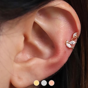 Cubic Wing Cuff wedding nonpierced earring jewellery crystal dainty delicate unique earwrap earstack 18k gold plated silver rose gold plated