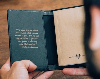 Engraved Pocket Journal - The Perfect Men's Gift, Great Present for Father's Day or Graduation