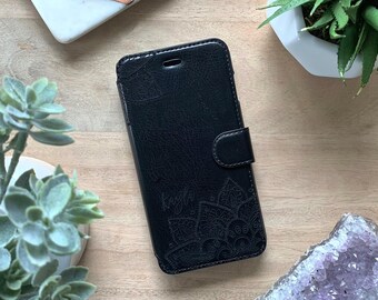 Gift for Her - Mandala Phone Case - Black