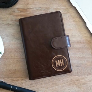 Personalized Leather Pocket Journal Leather Journal, The Perfect Mens Gift, Boyfriend Gift, or Groomsmen Gift image 1