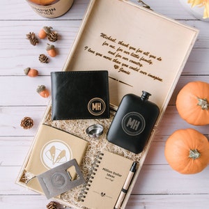 Appreciation Gift for Men - 6 Piece Personalized Gift Set for Men - Unique Gift for Boyfriend or Husband - Anniversary Gift for Men