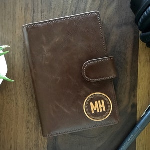 Personalized Leather Pocket Journal Leather Journal, The Perfect Mens Gift, Boyfriend Gift, or Groomsmen Gift image 6