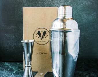 Cocktail Shaker Set - Stainless Steel - A Perfect Addition to Any Home Bar - Cocktail Lover Gift