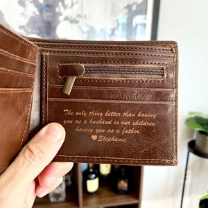 Gift for Men - Anniversary Gift - Personalized Mens Wallet - Husband Gift, Mens Gift, Father's Day Gift