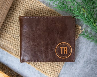College Graduation Gift for Him - Personalized Men's Leather Wallet - Personalized Gift for Him