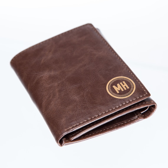 Personalized Trifold Wallet - Men's Leather Trifold Wallet - Great