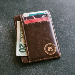Regalo de San Valentín para hombres - Regalo de Navidad para hombres - Billetera delgada grabada - Billetera personalizada para hombre, un gran regalo para las fiestas