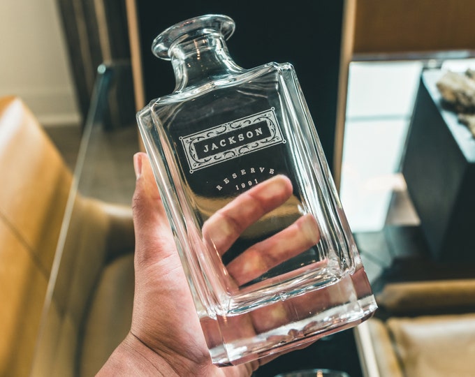 Cadeau pour homme - Cadeau de pendaison de crémaillère, Cadeau de mariage - Carafe à whisky personnalisée