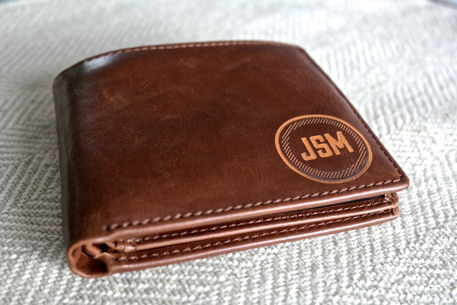 Monogrammed Leather Wallet Australia