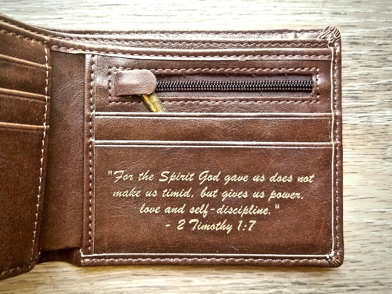 Gift for Dads Gift for Men Personalized Men's Wallet The Perfect Gift for Him, Boyfriend Gift, Father's Day Gift, Sentimental Gift image 9